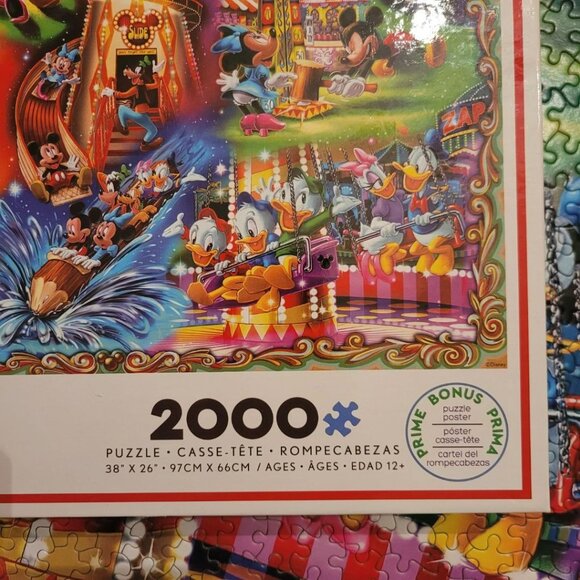 Disney 2000 Piece Puzzle 38 x 26 Mickey Minnie Mouse Donald Duck Goofy 43501 - Picture 5 of 16